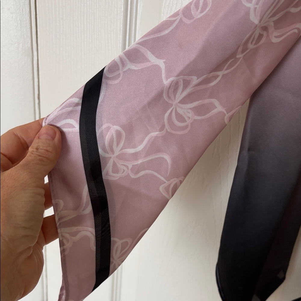 Steve Madden Purple/Pink  Floral & Ombre Twill Scarf Pair - Picture 5 of 6